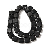 Natural Black Stone Beads Strands G-L596-A11-01-3