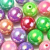 UV Plating Rainbow Iridescent Acrylic Beads PACR-E001-04A-1