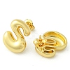 Rack Plating Brass Earrings EJEW-S222-01G-S-2