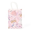 Rectangle with Castle & Dress Pattern Paper Gift Bags CARB-P008-B01-1