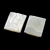 Carved Natural White Shell Cabochons SSHEL-N038-07-05-2