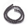 Non-magnetic Synthetic Hematite Beads Strands G-P401-09-6mm-1