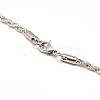 Fashionable 304 Stainless Steel Rope Chain Necklace Making STAS-A028-N052P-3