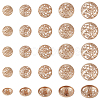 Olycraft 25Pcs 5 Styles 1-Hole Retro Zinc Alloy Shank Buttons BUTT-OC0001-57C-1