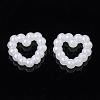 ABS Plastic Imitation Pearl Linking Rings OACR-S020-04-1