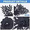 Flower Pattern Polyester Embroidered Lace Appliques DIY-WH0308-455C-6
