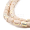 Frosted Imitation Jade Glass Beads Strands GLAA-P058-07B-12-3