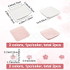 CRASPIRE 2Pcs Square Handmade Porcelain Jewelry Plate & 2Pcs Sakura Flower Ceramic Incense Burners AJEW-CP0005-53-2