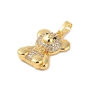 Brass Micro Pave Cubic Zirconia Pendants KK-E111-44D-G-2