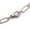 304 Stainless Steel Paperclip Chain Necklace for Women NJEW-C011-03P-02-2