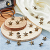 SUPERFINDINGS 24Pcs Alloy Star Lapel Pin Brooches JEWB-FH0001-37AB-5