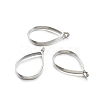 Rack Plating Alloy Teardrop Open Back Bezel Pendants PALLOY-TA0001-09P-4