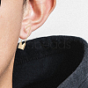 ARRICRAFT 8Pcs Brass Safety Pin Shape Dangle Hoop Earrings for Men Women KK-AR0002-90-5