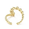 Letter Z Rack Plating Brass Micro Pave Clear Cubic Zirconia Open Rings RJEW-D020-05G-3