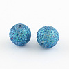 Chunky Gumball Bubblegum Acrylic Glitter Powder Round Beads OACR-Q002-04-1
