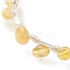 Natural Yellow Opal Braided Beaded Bracelet BJEW-JB07998-05-4