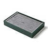 6-Slot Rectangle PU Leather Rings Display Trays with Gray Velvet Inside VBOX-C003-03-2