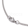 2Pcs 2 Style Natural Black Stone & Opalite Heart Pendant Necklaces Set NJEW-JN04437-6