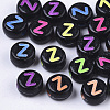 Opaque Black Acrylic Beads MACR-N008-17Z-1