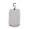 201 Stainless Steel Stamping Blank Tag Pendants STAS-O044-01-P122-2