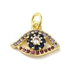 Brass Micro Pave Cubic Zirconia Charms KK-M283-15E-02-1