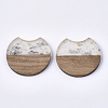 Resin & Walnut Wood Pendants X-RESI-T023-A-11I-2