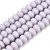 Opaque Solid Color Glass Beads Strands X-GLAA-R217-01-A10-1