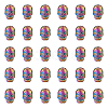  30Pcs Rack Plating Rainbow Color Alloy Beads PALLOY-NB0003-88-1