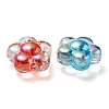 UV Plating Rainbow Iridescent Transparent Acrylic Beads OACR-C007-11-3