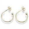 Brass Half Hoop Earrings KK-R112-041A-NF-2