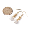 Oval Natural Pearl Dangle Earrings EJEW-JE05614-01-3