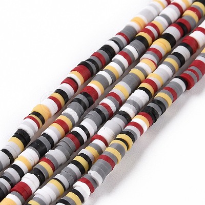 Handmade Polymer Clay Beads Strands CLAY-R089-3mm-012-1