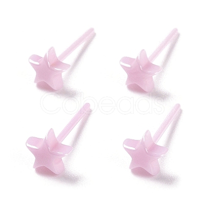 Hypoallergenic Bioceramics Zirconia Ceramic Star Stud Earrings EJEW-Z023-06A-1