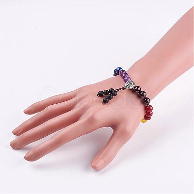 Natural Gemstone Stretch Bracelets BJEW-JB02889-1