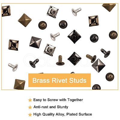 Brass Rivet Studs KK-PH0035-61-1