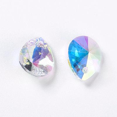 Faceted K9 Glass Rhinestone Charms RGLA-F053-A-001AB-1