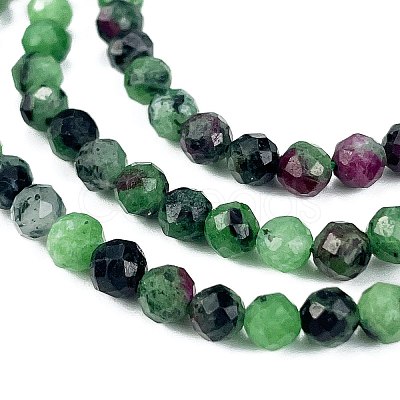 Natural Ruby in Zoisite Beads Strands G-L597-C02-03-1