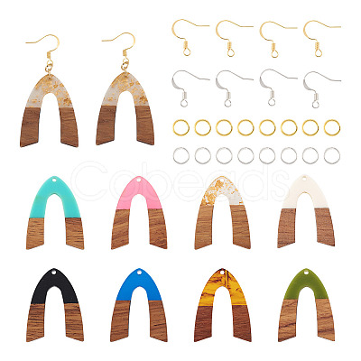 Biyun DIY V-shape Dangle Earrings Making Kit DIY-BY0001-42-1