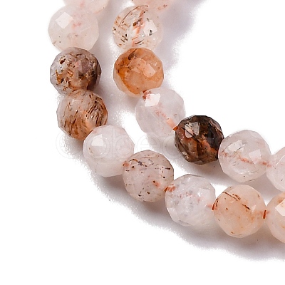 Natural Rutilated Quartz Beads Strands G-G188-B07-02-1