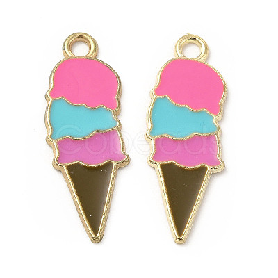 Summer Theme Alloy Enamel Pendants ENAM-B050-07G-01-1