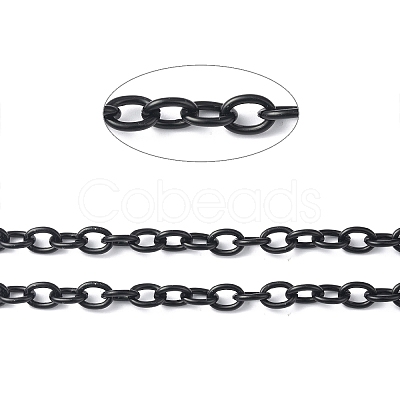 Oval Oxidation Aluminum Cable Chains CHA-K003-09EB-1