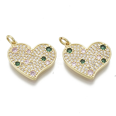 Brass Micro Pave Cubic Zirconia Pendants ZIRC-N039-041-NF-1