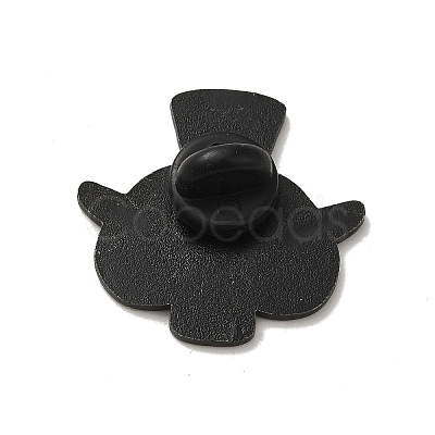 Black Halloween Baking Paint Zinc Alloy Brooches JEWB-M037-02B-1