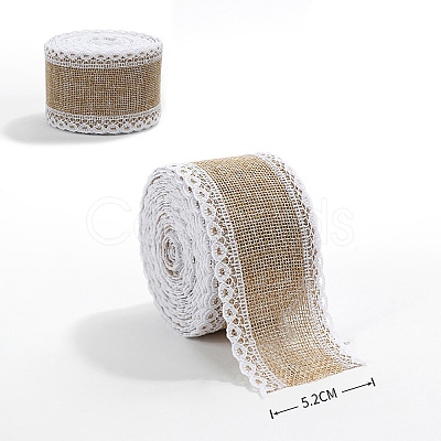 Linen Lace Edged Ribbon PW-WG37308-01-1