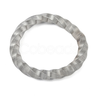 Non-Tarnish 304 Stainless Steel Twisted Bangles for Women BJEW-G706-01A-P-1