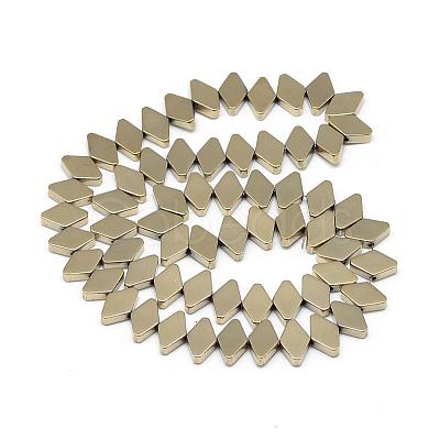 Electroplate Non-magnetic Synthetic Hematite Bead Strands G-Q486-13G-1