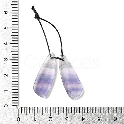 2Pcs Natural Fluorite Pendants G-Z064-01D-1