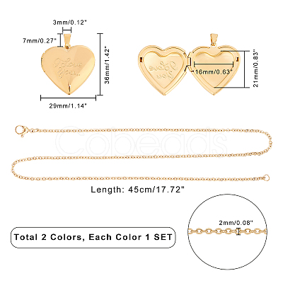 Unicraftale DIY Valentine's Day Themed Pendant Necklaces Making Kits DIY-UN0002-06-1