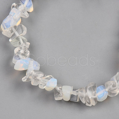 Unisex Chip Opalite Beaded Stretch Bracelets BJEW-S143-10-1