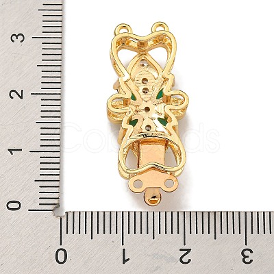 Brass Micro Pave Cubic Zirconia Box Clasps KK-U037-17G-02-1